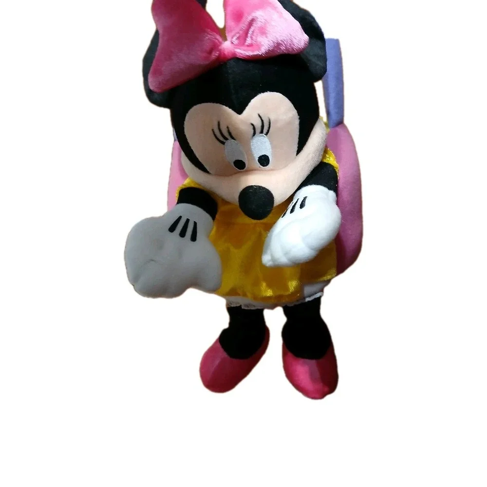 Disney Minnie Mouse attached to Pink Plush Tote Basket Easter/Halloween